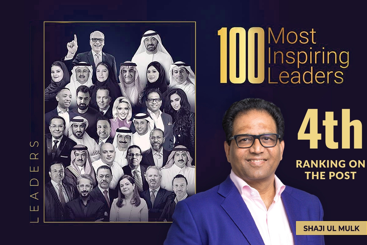 Shahji Mulk ranked 4th Amongst the Top 100 Most Inspiring Leaders by Arabian Business